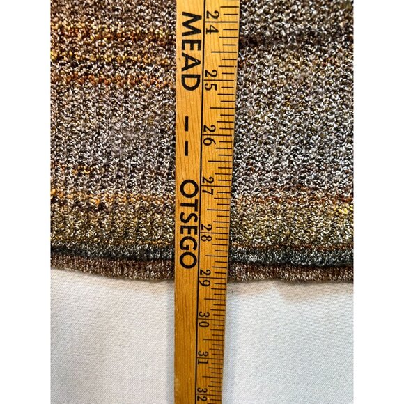 Cj Banks Womens Pullover Sweater Knit Long Sleeve Size 1X Brown Stripe Oversized - Picture 9 of 12